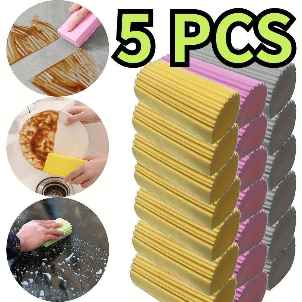 5Pcs Damp Clean Duster Sponge Portable Clean Brush Duster Cleaning Tool for Cleaning Blinds Glass Vents Radiators Mirrors Window - Image 1