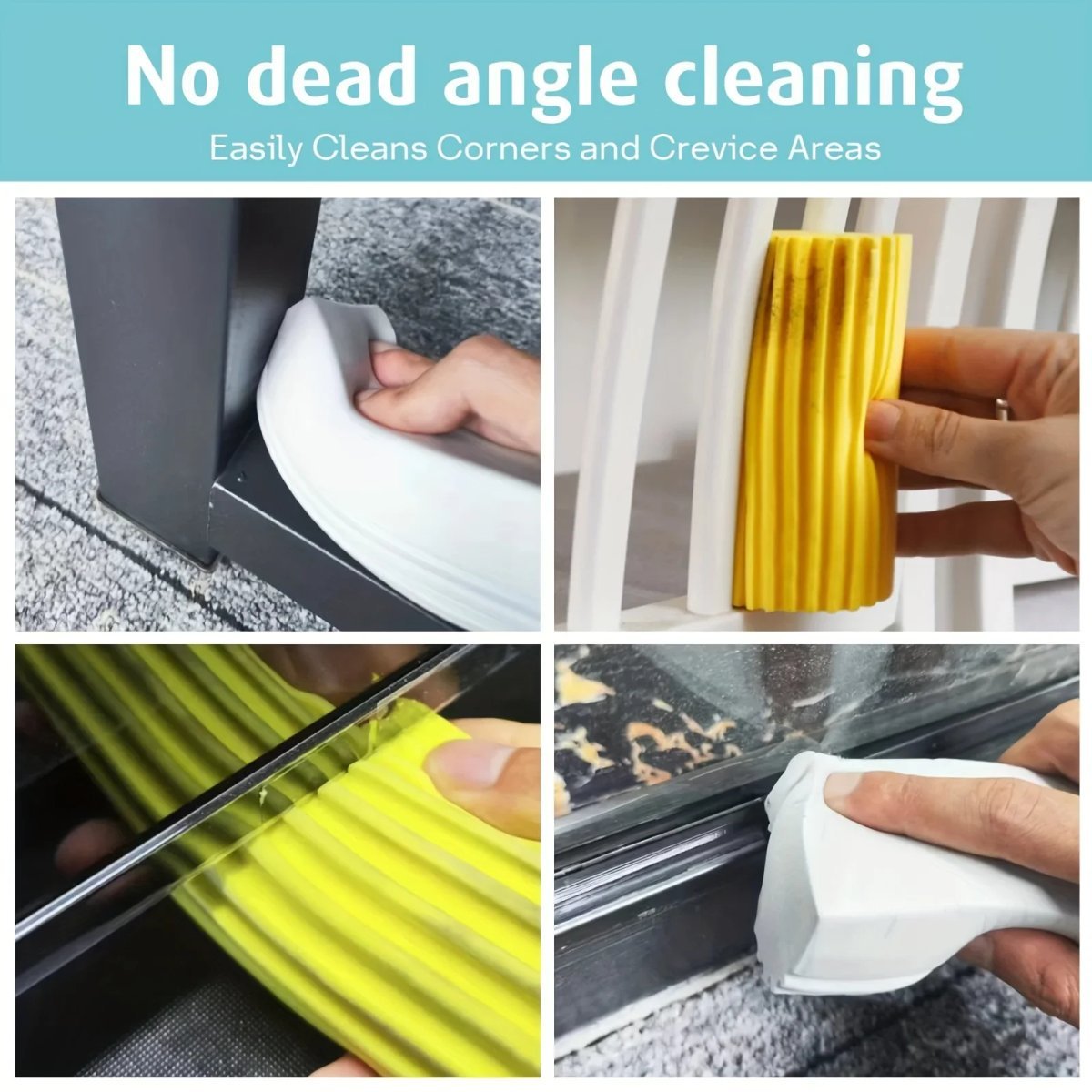 5Pcs Damp Clean Duster Sponge Portable Clean Brush Duster Cleaning Tool for Cleaning Blinds Glass Vents Radiators Mirrors Window - Image 5