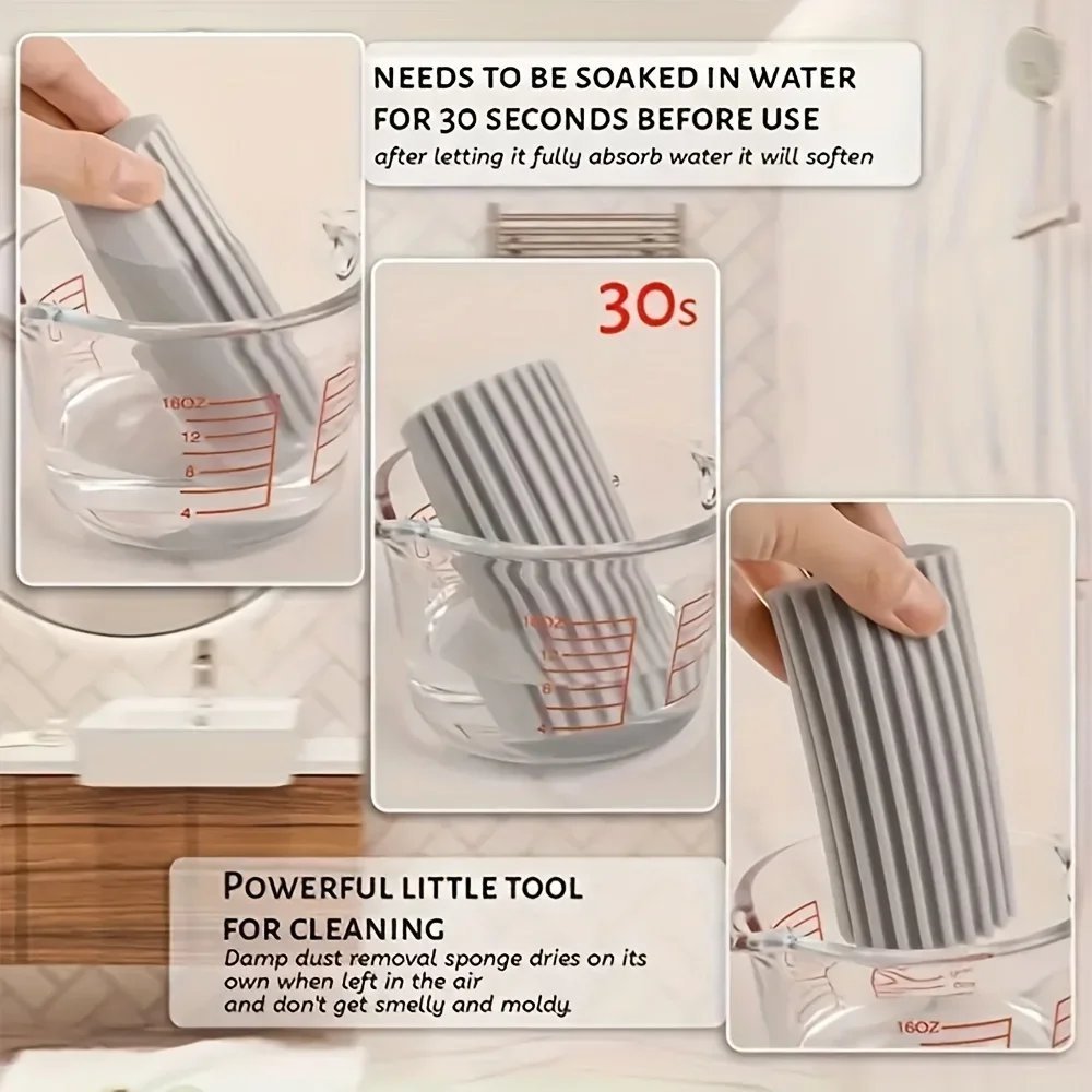 5Pcs Damp Clean Duster Sponge Portable Clean Brush Duster Cleaning Tool for Cleaning Blinds Glass Vents Radiators Mirrors Window - Image 6