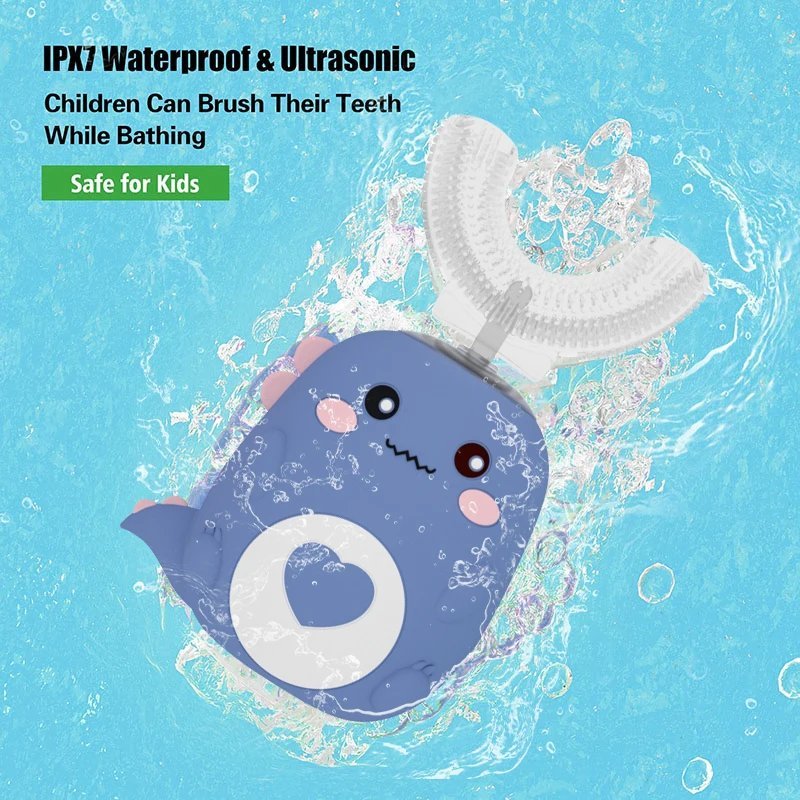 Children U-shaped Electric Toothbrush 360 Degrees Smart Cartoon Kids silicone Toothbrush Automatic Rechargeable Sonic Toothbrush - Image 2