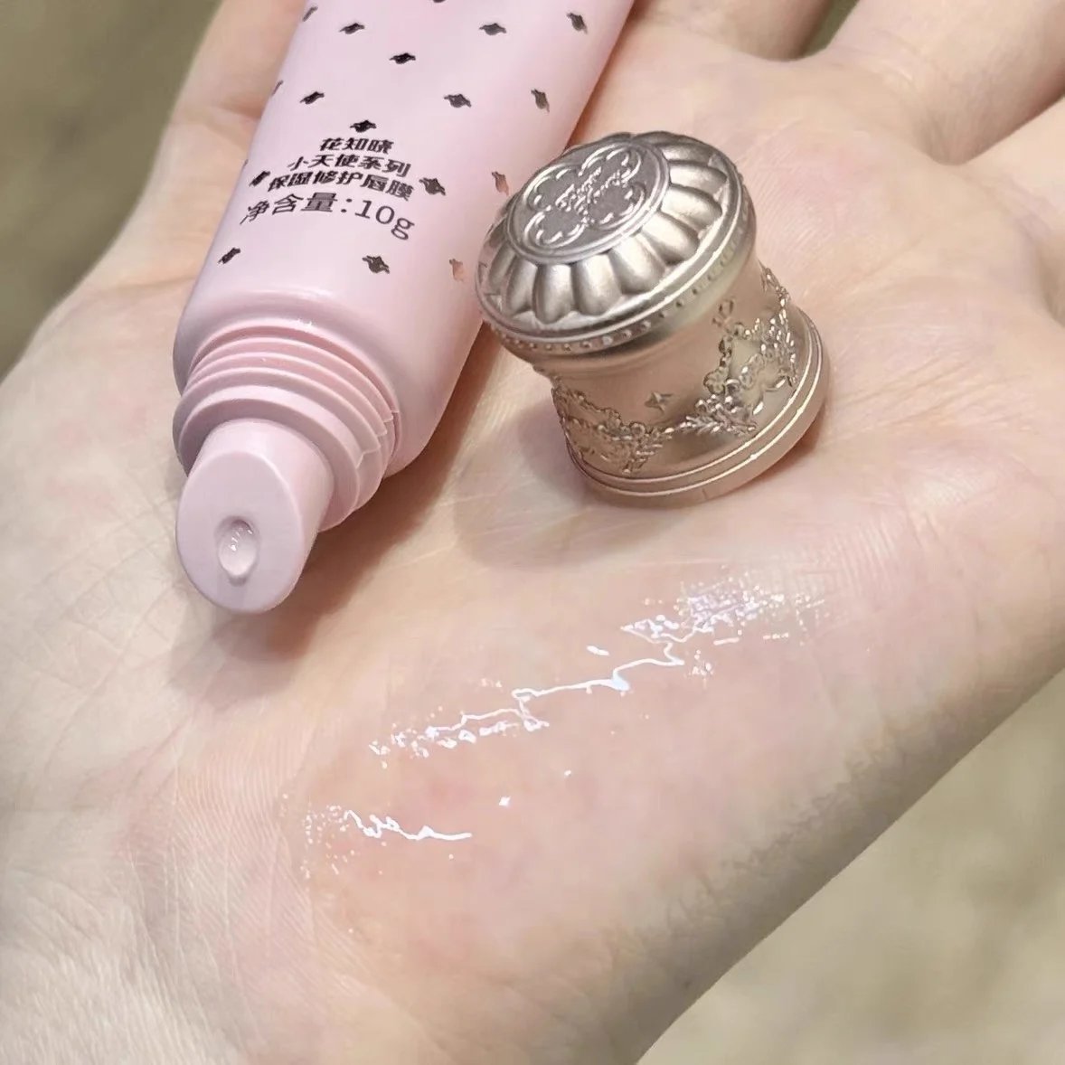 Flower Knows Little Angel Vegan Repair Lip Mask Hyaluronic Acid 24H Hydration Tinted Lip Care Lightweight Glossy Finish - Image 3