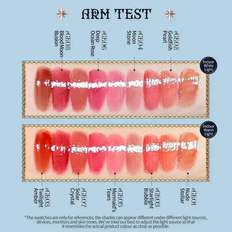 Flower Knows Moonlight Mermaid Clear Lip Gloss Collection Gemstone Lip Glaze Nourishing Mirror Lip Plumber Gloss Makeup 3.5ML - Image 4