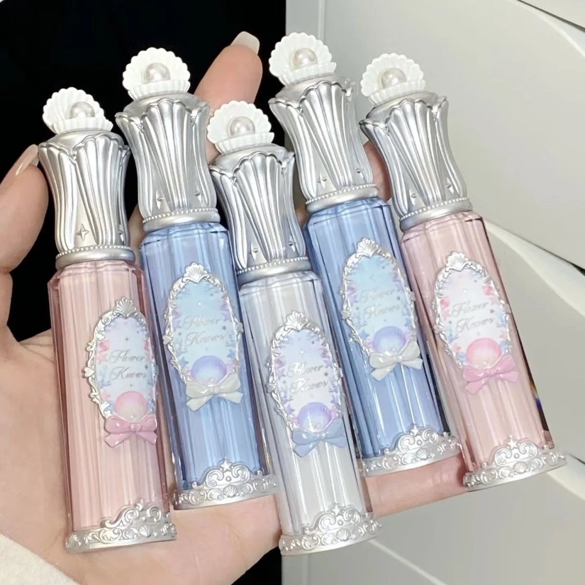 Flower Knows Moonlight Mermaid Clear Lip Gloss Collection Gemstone Lip Glaze Nourishing Mirror Lip Plumber Gloss Makeup 3.5ML - Image 6