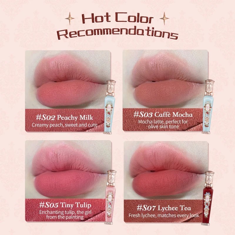 Flower Knows Strawberry Rococo Series Cloud Lip Cream Lipsticks 3.5g - Image 4