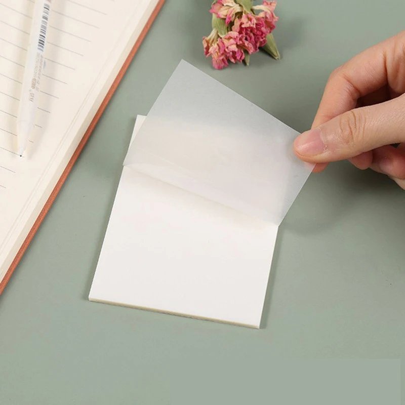 Transparent Sticky Notes 50 sheets 6 Colours 75*75mm Pad Bookmark Marker Memo Sticker Paper Office School Supplies - Image 2